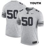 Youth NCAA Ohio State Buckeyes Nathan Brock #50 College Stitched No Name Authentic Nike Gray Football Jersey NC20V01BV